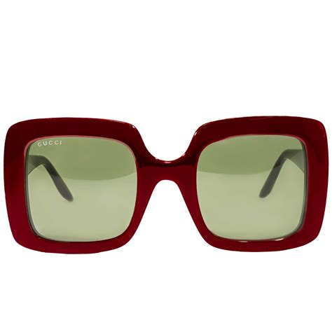 gucci green square sunglasses.